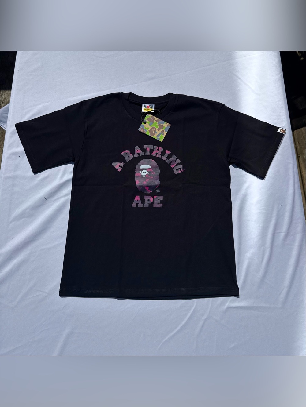 Bape “A Bathing Ape” Purple Camo Logo Tee